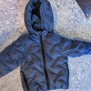 Zara Gray 3 4 Quilted Puffer Coat Hooded Jacket Kids